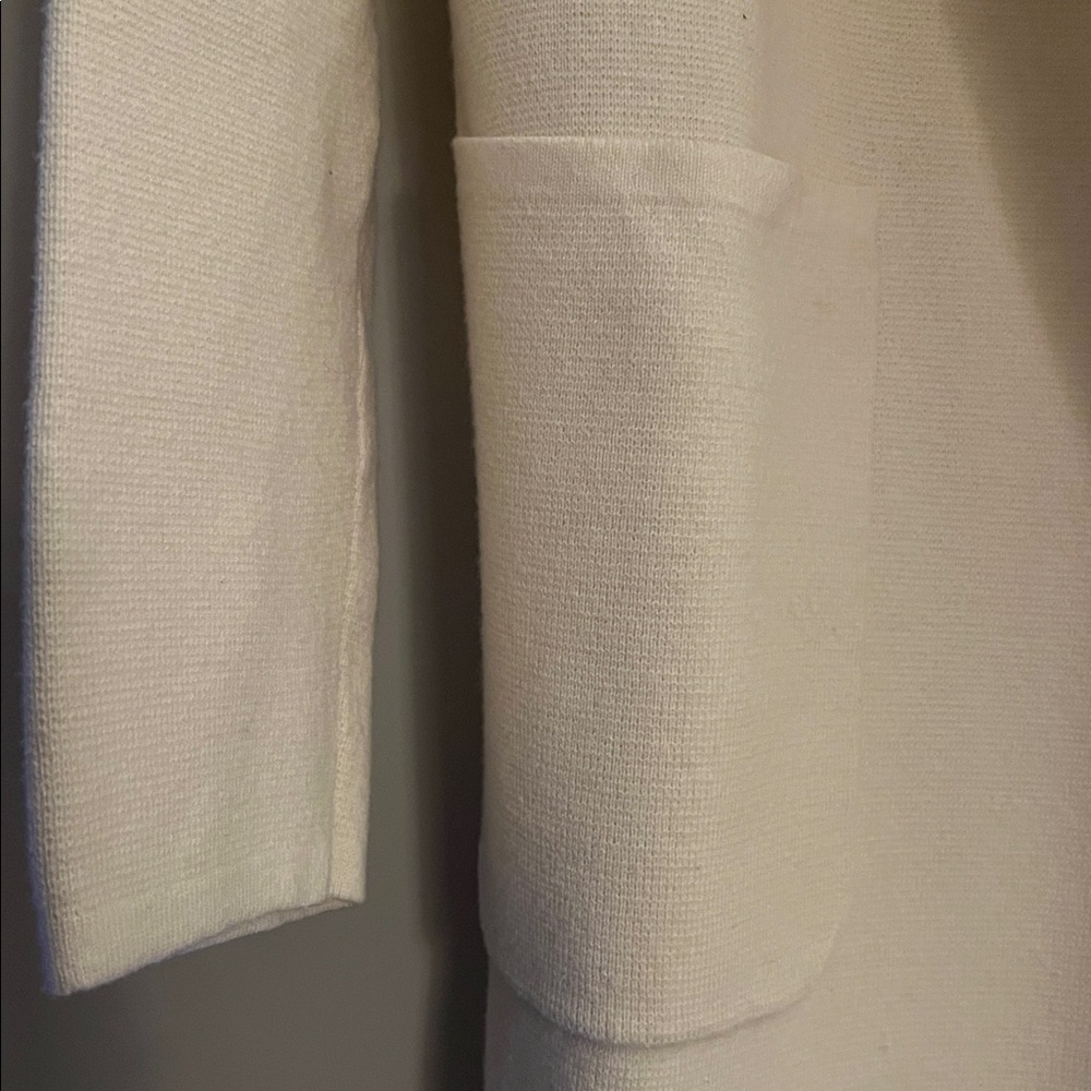 J.Crew | Juliette collarless sweater blazer | Cream | Size XS - Picture 4 of 15